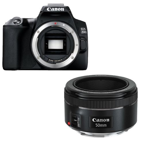 bouwer maatschappij kalmeren Photospecialist - Canon EOS 250D black + 50mm F/1.8 STM