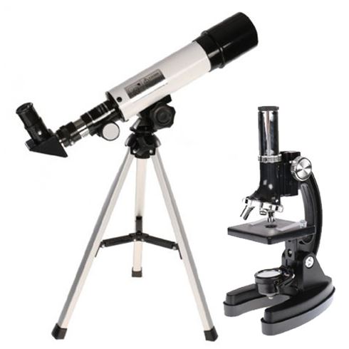 prinses bezoek kalmeren Photospecialist - Byomic Beginners Microscope Set & Telescope in Case